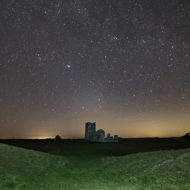 The night sky and a ruined church. Chase & Chalke Starry Starry Nights project