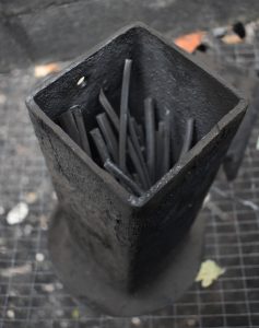 Charcoal holder burn