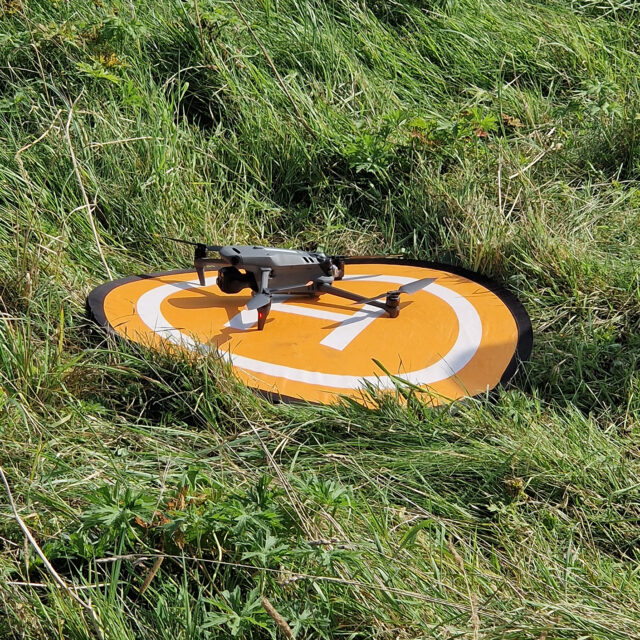 Drone on grass